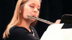 Students playing the flute